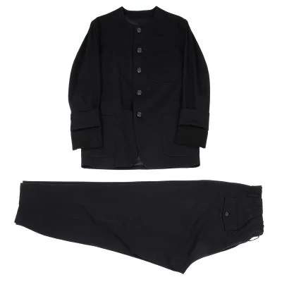 Y's for men Wool Gaba No Collar Jacket & Pants
