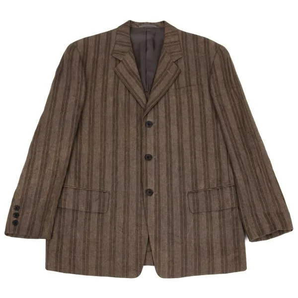 Y's for men Linen Stripe Jacket Brown M K-159875_001