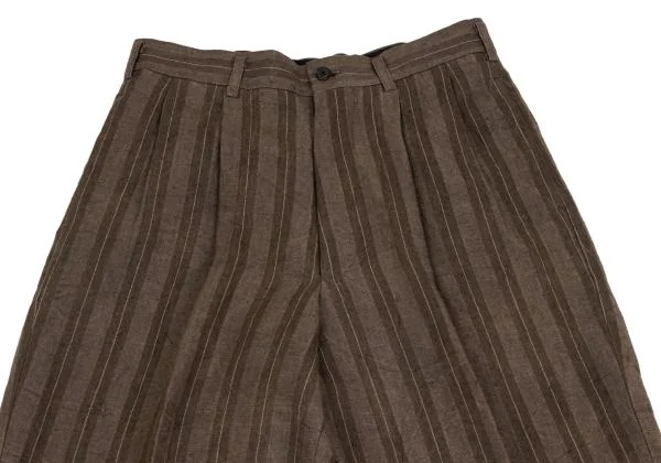 Y's for men Linen Stripe Tuck Pants K-159876_002