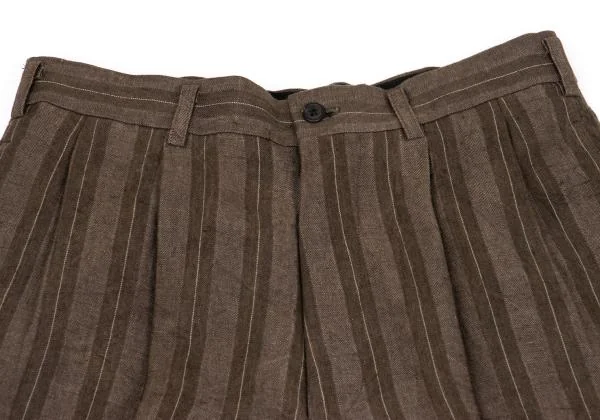 Y's for men Linen Stripe Tuck Pants K-159876_003