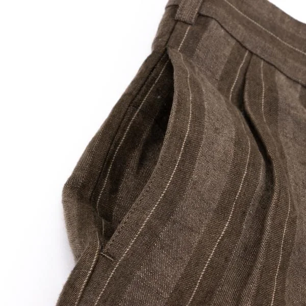 Y's for men Linen Stripe Tuck Pants K-159876_005