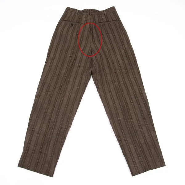Y's for men Linen Stripe Tuck Pants K-159876_009
