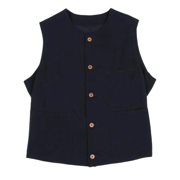 Y's for men Wool Gaba Crewneck Vest Navy S-M K-159878_001