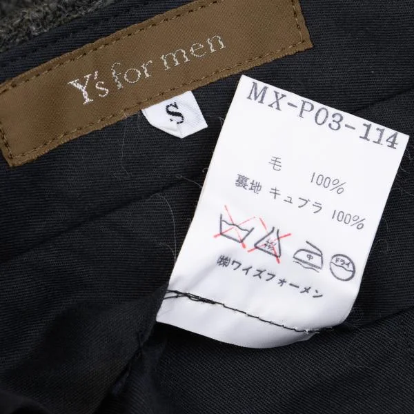 Y's for men Wool Tweed Tuck Pants K-159884_013