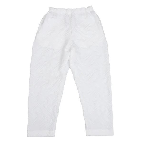 ISSEY MIYAKE 3D Lattice Design Pants White 2 K-159897_001