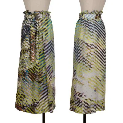 ISSEY MIYAKE Graphic Stripe Printed Skirt