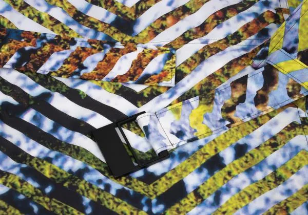 ISSEY MIYAKE Graphic Stripe Printed Skirt K-159898_004