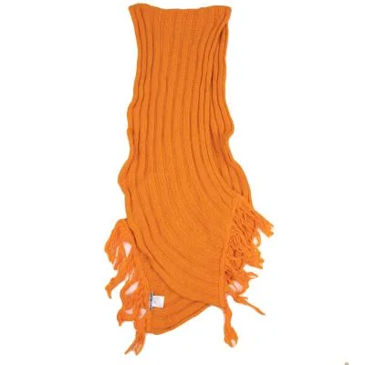 ISSEY MIYAKE Fringe Switching Rib Knit Stole