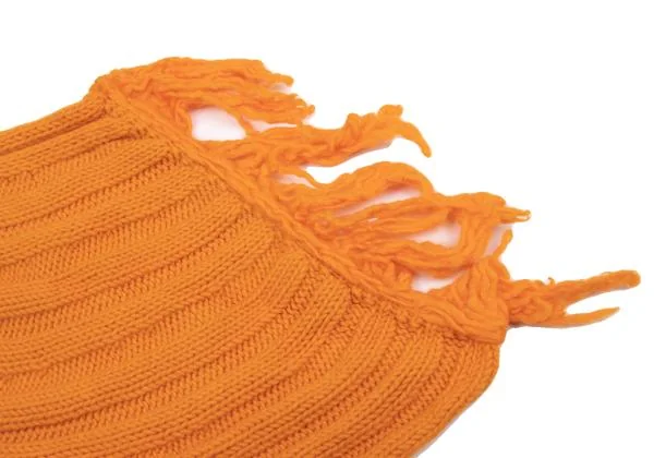 ISSEY MIYAKE Fringe Switching Rib Knit Stole K-159905_003