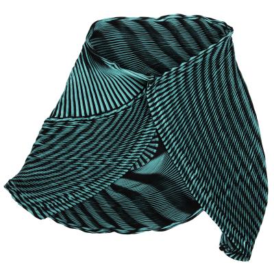 ISSEY MIYAKE 3D Steam Stretch Pleats Stripe Wave Stole
