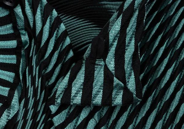 ISSEY MIYAKE 3D Steam Stretch Pleats Stripe Wave Stole K-159907_004