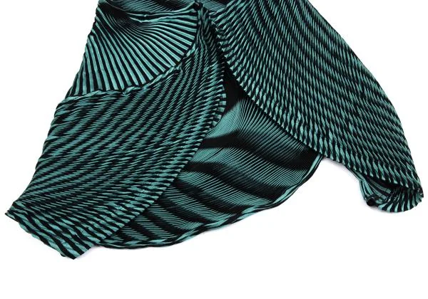 ISSEY MIYAKE 3D Steam Stretch Pleats Stripe Wave Stole K-159907_005