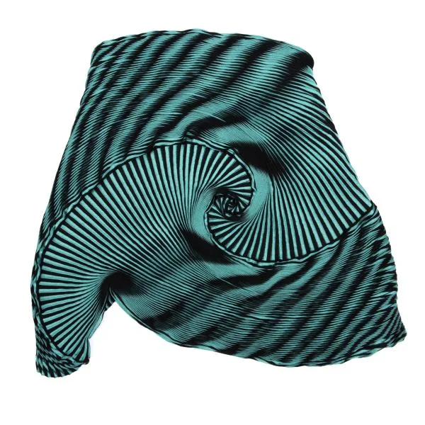 ISSEY MIYAKE 3D Steam Stretch Pleats Stripe Wave Stole K-159907_007