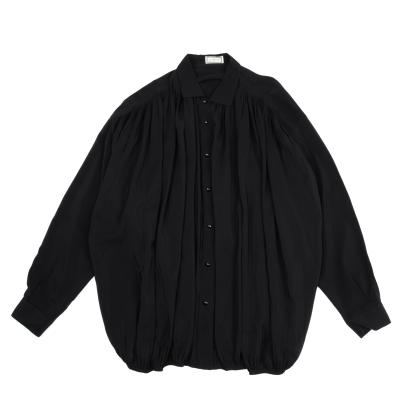 GIANNI VERSACE Pleated Silk Blouse