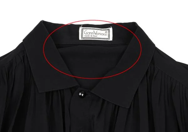GIANNI VERSACE Pleated Silk Blouse K-159912_003
