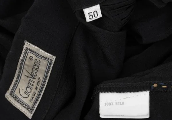 GIANNI VERSACE Pleated Silk Blouse K-159912_014