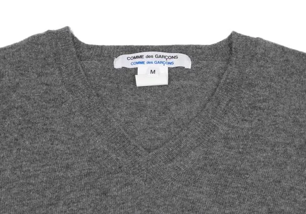 COMME des GARCONS Striped Sleeve Switching V-neck Knit K-159914_006