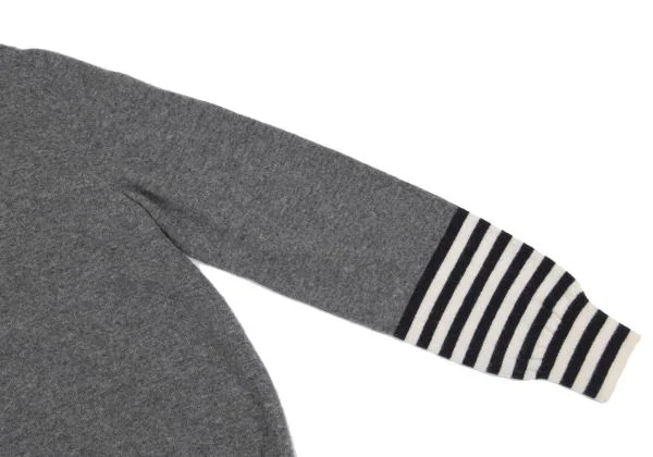 COMME des GARCONS Striped Sleeve Switching V-neck Knit K-159914_007