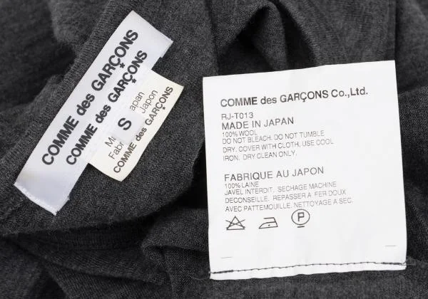 COMME des GARCONS Wool Check Glove Design Knit Top K-159917_012