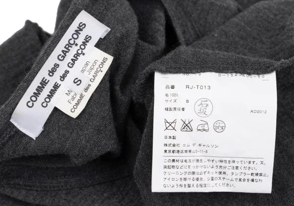 COMME des GARCONS Wool Check Glove Design Knit Top K-159917_013