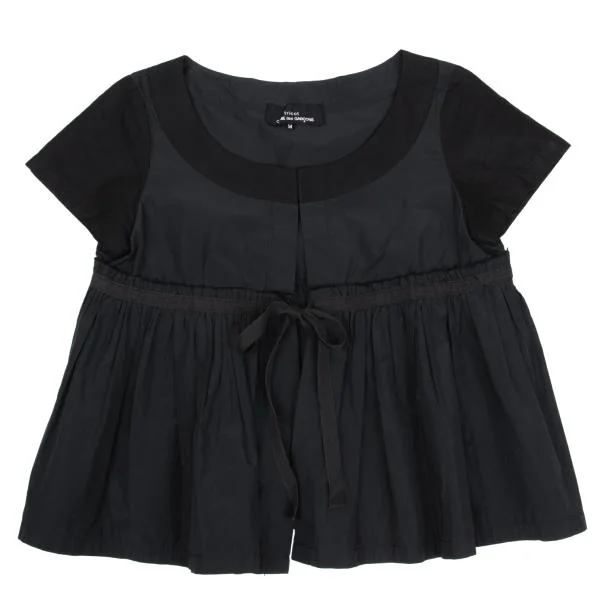tricot COMME des GARCONS Switching Taped Gather Blouse K-159922_002