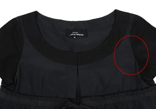 tricot COMME des GARCONS Switching Taped Gather Blouse K-159922_003