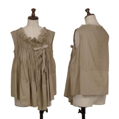 tricot COMME des GARCONS Dyed Cutting Shirring Sleeveless Blouse