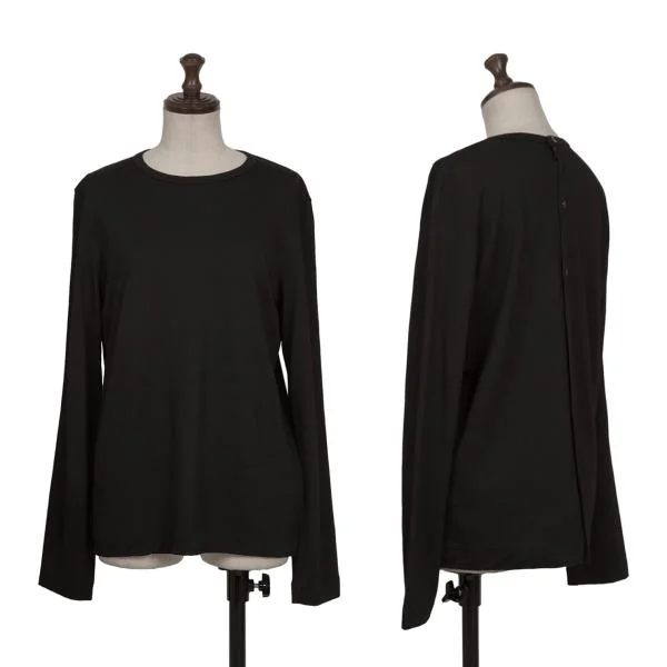 tricot COMME des GARCONS Back Open Wool Knit Top Black M K-159924_001