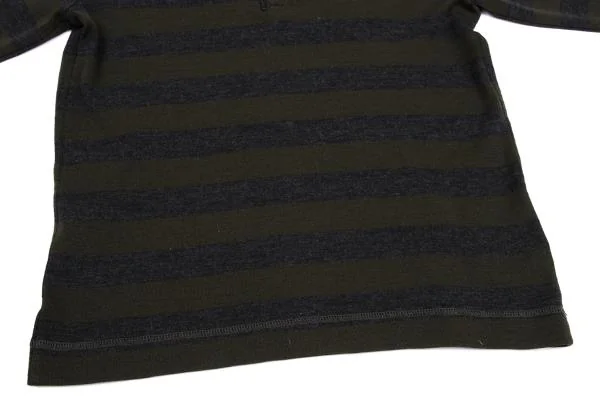 tricot COMME des GARCONS Washed Henley Neck Stripe Knit Sweater K-159925_009