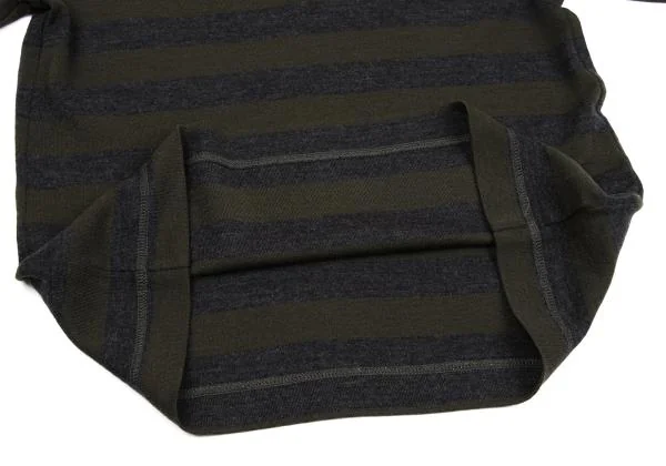 tricot COMME des GARCONS Washed Henley Neck Stripe Knit Sweater K-159925_010