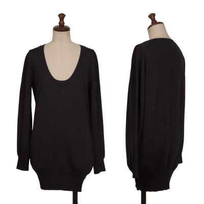 tricot COMME des GARCONS Punching Design Open Neck Knit Sweater