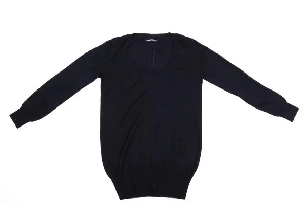 tricot COMME des GARCONS Punching Design Open Neck Knit Sweater K-159927_002