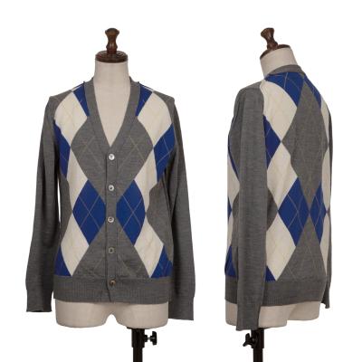 tricot COMME des GARCONS Wool Argyle Knit Cardigan