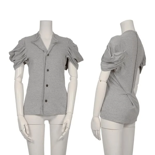 JUNYA WATANABE COMME des GARCONS Cotton Puff Sleeve Top Grey S-M K-159932_001