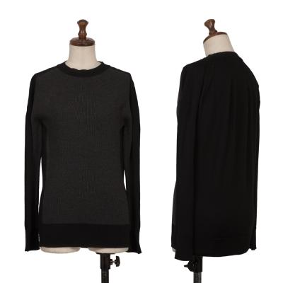 JUNYA WATANABE COMME des GARCONS Switching Wool Mock Neck Knit Sweater