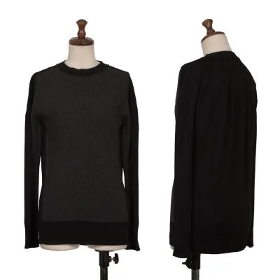 JUNYA WATANABE COMME des GARCONS Switching Wool Mock Neck Knit Sweater