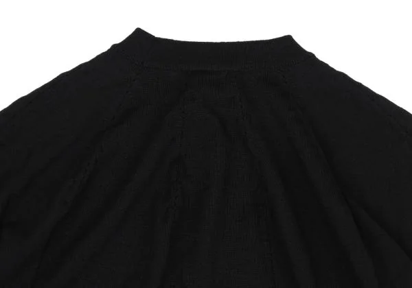 ジュンヤワタナベ コムデギャルソンJUNYA WATANABE COMME des GARCONS 切替ウールモックネックニットセーター 黒チャコールM位 K-159934_011