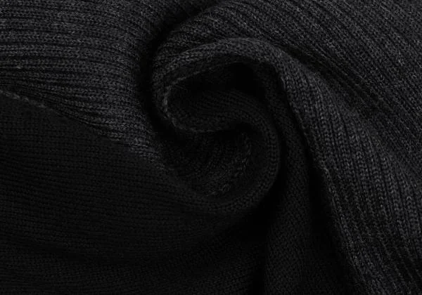ジュンヤワタナベ コムデギャルソンJUNYA WATANABE COMME des GARCONS 切替ウールモックネックニットセーター 黒チャコールM位 K-159934_012