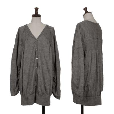 zucca Wrinkle Wool Knit Cardigan