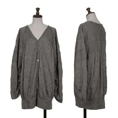 zucca Wrinkle Wool Knit Cardigan