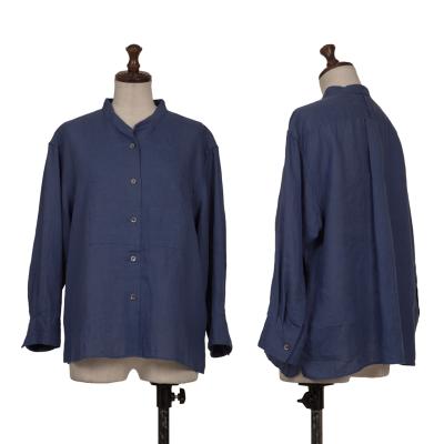 MARGARET HOWELL Linen Band Collar Shirt