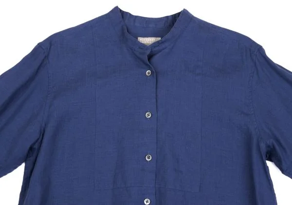 MARGARET HOWELL Linen Band Collar Shirt K-159939_003