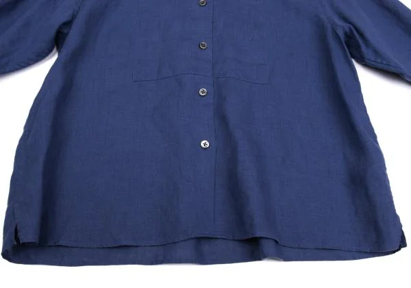 MARGARET HOWELL Linen Band Collar Shirt K-159939_010