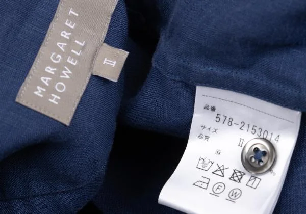 MARGARET HOWELL Linen Band Collar Shirt K-159939_018