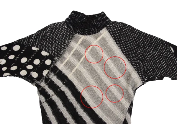  ISSEY MIYAKE Crazy Pattern High Neck Knit Sweater K-159941_003