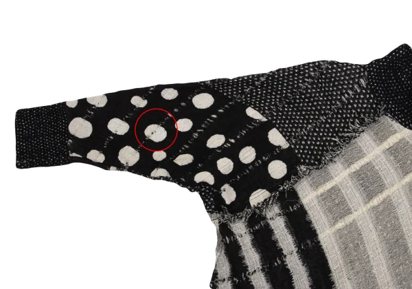  ISSEY MIYAKE Crazy Pattern High Neck Knit Sweater K-159941_011