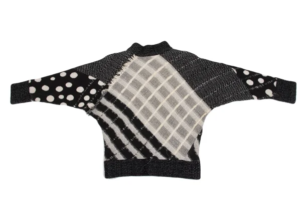  ISSEY MIYAKE Crazy Pattern High Neck Knit Sweater K-159941_016