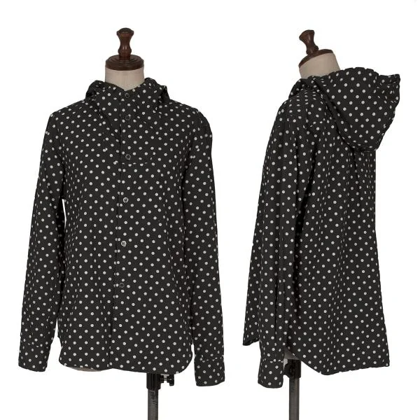 BLACK COMME des GARCONS Dot Hoodie Shirt Black M K-159943_001