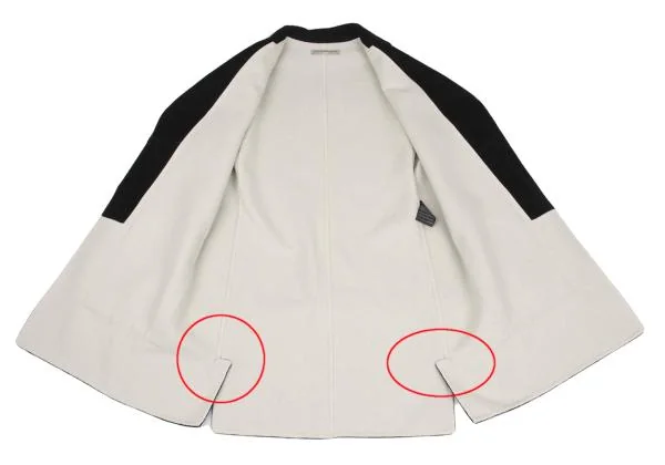 バレンシアガBALENCIAGA ウールリバー仕立てチェスターコート 濃紺34 K-159944_013