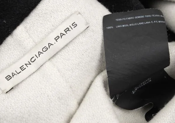 バレンシアガBALENCIAGA ウールリバー仕立てチェスターコート 濃紺34 K-159944_019